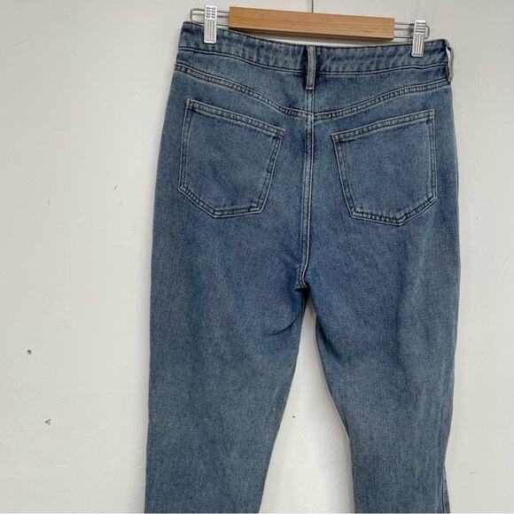 Pacsun Medium Wash High Rise Mom Jeans Womens 28 Short Distressed Blue Denim - Picture 11 of 12